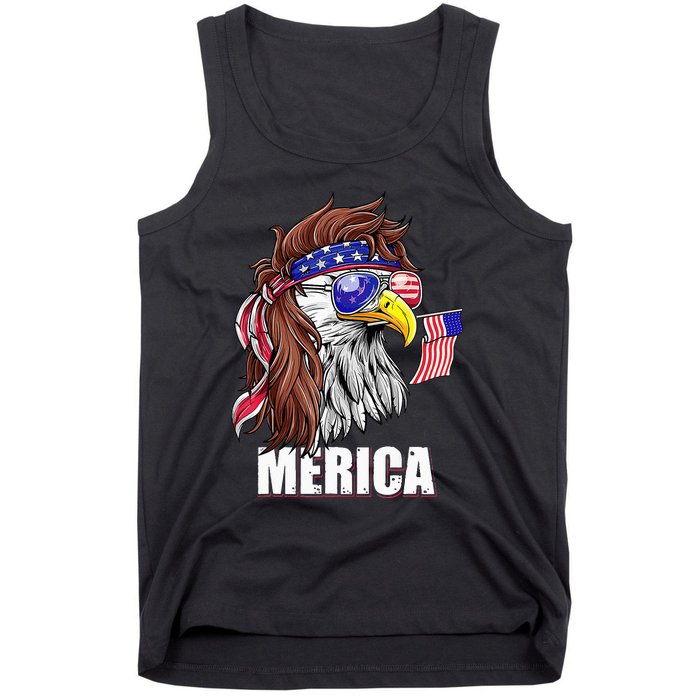 Eagle Mullet 4th Of July USA American Flag Merica Tank Top