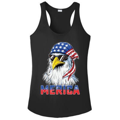 Eagle Merica 4th Of July Usa American Flag Patriotic Gift Ladies PosiCharge Competitor Racerback Tank