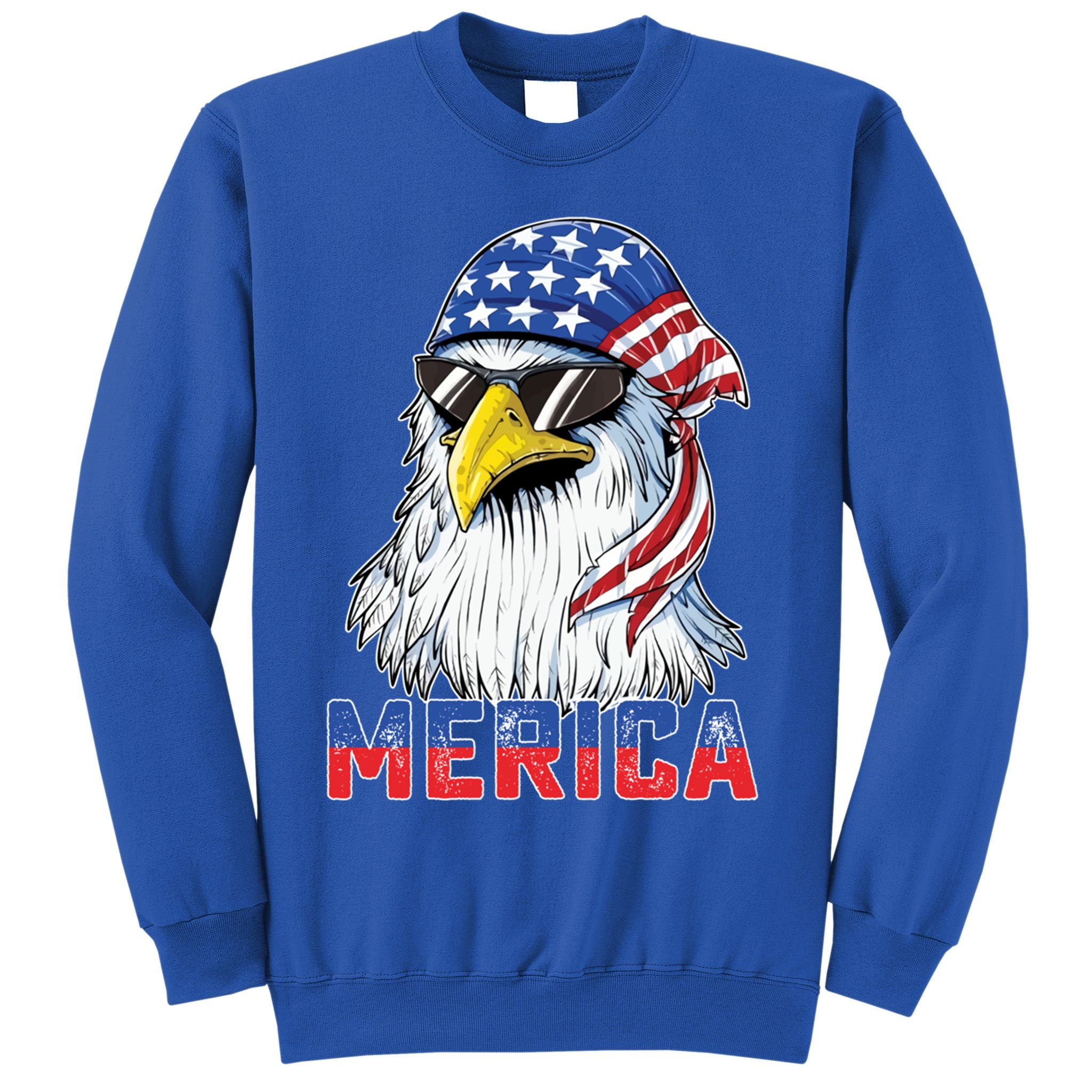 Eagle Merica 4th Of July Usa American Flag Patriotic Gift Sweatshirt