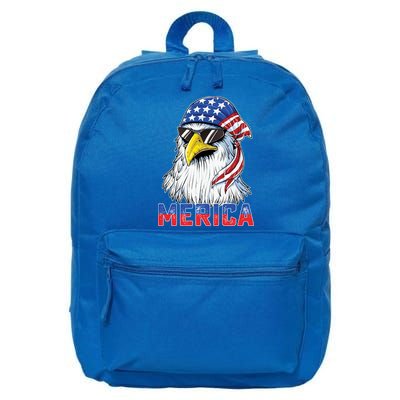 Eagle Merica 4th Of July Usa American Flag Patriotic Gift 16 in Basic Backpack