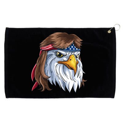 Eagle Mullet 4th Of July Merica American Flag Funny Gift Grommeted Golf Towel