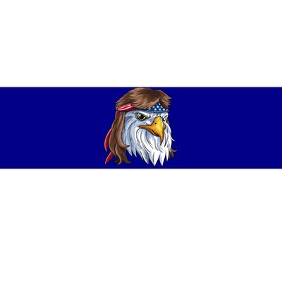 Eagle Mullet 4th Of July Merica American Flag Funny Gift Bumper Sticker