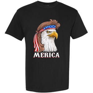 Eagle Mullet 4th Of July USA American Flag Merica Garment-Dyed Heavyweight T-Shirt