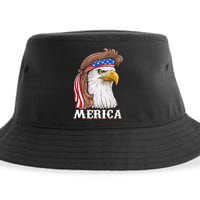 Eagle Mullet 4th Of July USA American Flag Merica Sustainable Bucket Hat