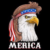 Eagle Mullet 4th Of July USA American Flag Merica Sustainable Bucket Hat