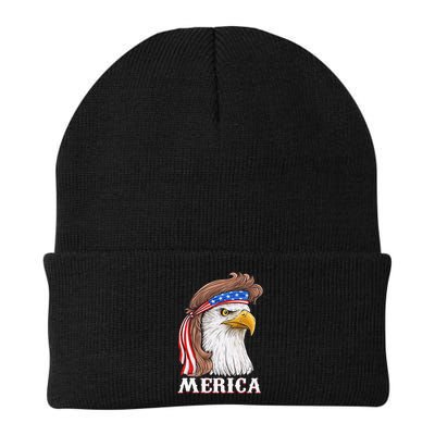 Eagle Mullet 4th Of July USA American Flag Merica Beanie