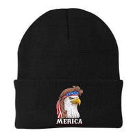 Eagle Mullet 4th Of July USA American Flag Merica Beanie