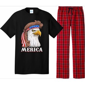 Eagle Mullet 4th Of July USA American Flag Merica Pajama Set