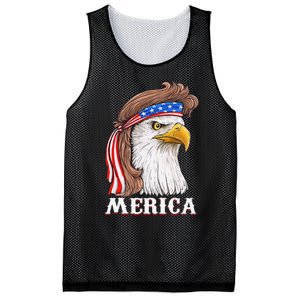 Eagle Mullet 4th Of July USA American Flag Merica Mesh Reversible Basketball Jersey Tank