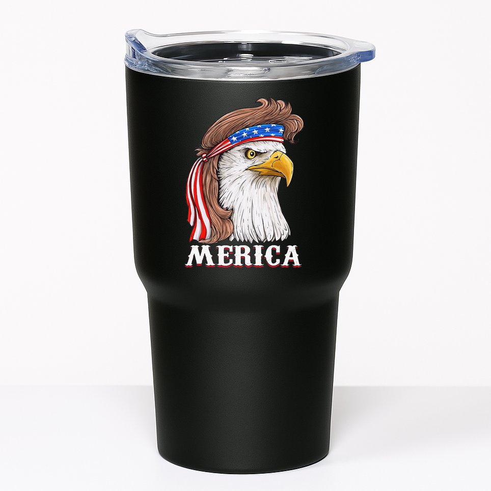 Eagle Mullet 4th Of July USA American Flag Merica Tumbler