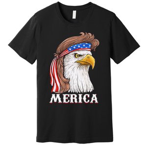 Eagle Mullet 4th Of July USA American Flag Merica Premium T-Shirt