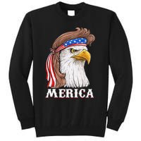 Eagle Mullet 4th Of July USA American Flag Merica Tall Sweatshirt