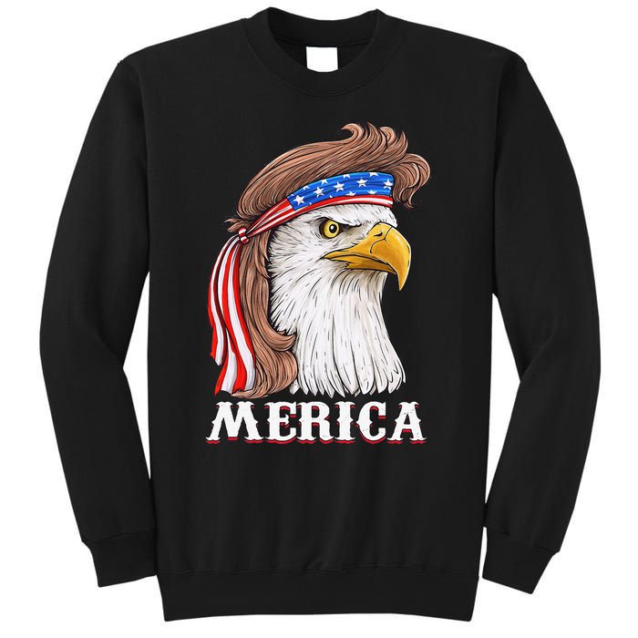 Eagle Mullet 4th Of July USA American Flag Merica Tall Sweatshirt