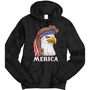 Eagle Mullet 4th Of July USA American Flag Merica Tie Dye Hoodie