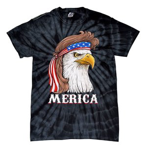 Eagle Mullet 4th Of July USA American Flag Merica Tie-Dye T-Shirt