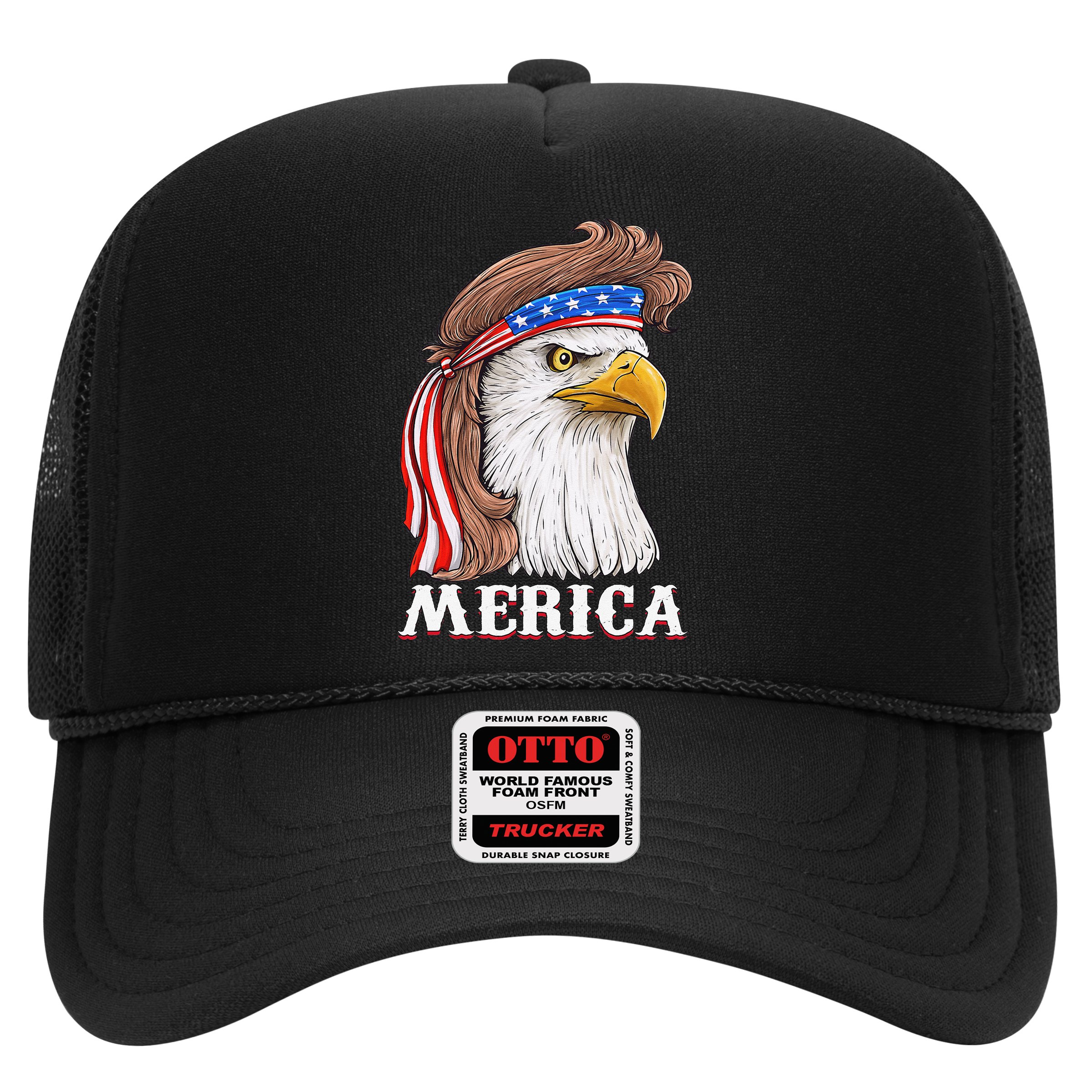 Eagle Mullet 4th Of July USA American Flag Merica Hat