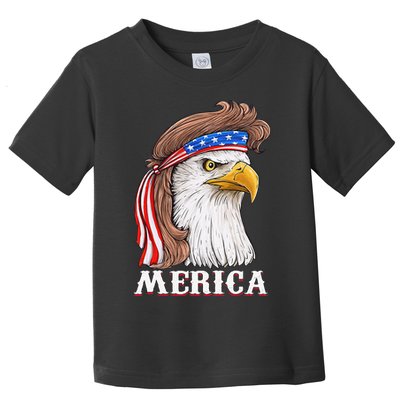 Eagle Mullet 4th Of July USA American Flag Merica Toddler T-Shirt