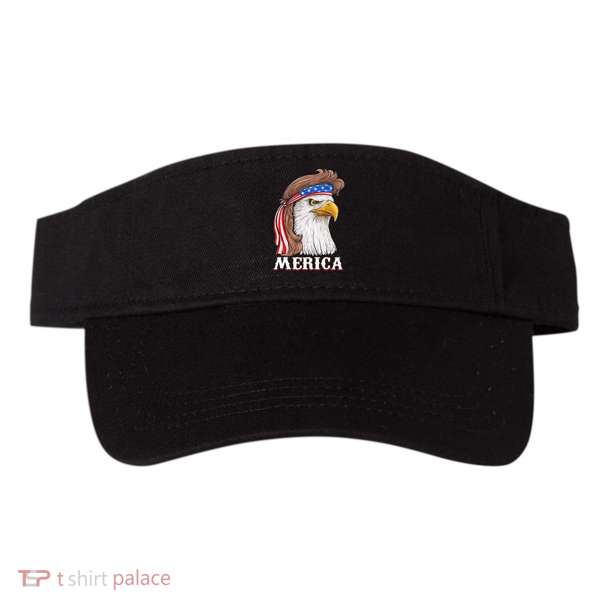 Eagle Mullet 4th Of July USA American Flag Merica Visor