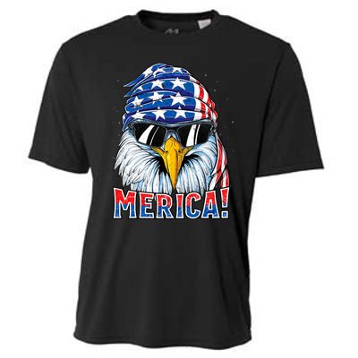 Eagle Merica 4th Of July Merica American Cooling Performance Crew T-Shirt