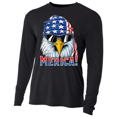 Eagle Merica 4th Of July Merica American Cooling Performance Long Sleeve Crew