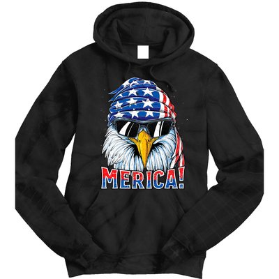 Eagle Merica 4th Of July Merica American Tie Dye Hoodie