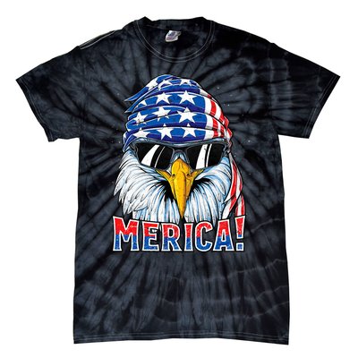 Eagle Merica 4th Of July Merica American Tie-Dye T-Shirt