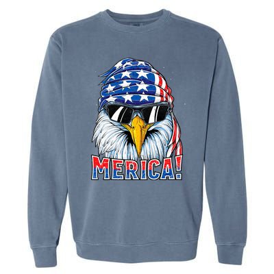 Eagle Merica 4th Of July Merica American Garment-Dyed Sweatshirt