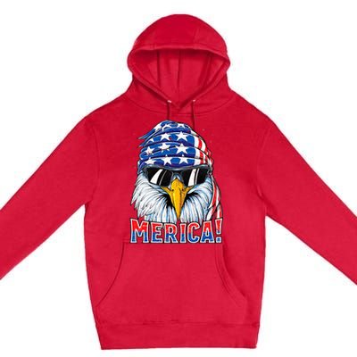 Eagle Merica 4th Of July Merica American Premium Pullover Hoodie