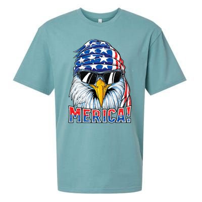 Eagle Merica 4th Of July Merica American Sueded Cloud Jersey T-Shirt