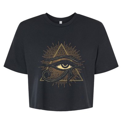 Egyptian Mythology Ancient Egypt Deity Eye Of Horus Bella+Canvas Jersey Crop Tee