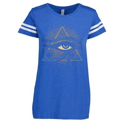 Egyptian Mythology Ancient Egypt Deity Eye Of Horus Enza Ladies Jersey Football T-Shirt