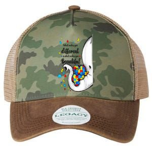 Elephant Mom Autism Awareness Colorful Puzzle Pieces Gift Legacy Tie Dye Trucker Hat