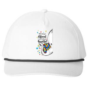 Elephant Mom Autism Awareness Colorful Puzzle Pieces Gift Snapback Five-Panel Rope Hat