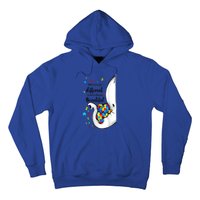 Elephant Mom Autism Awareness Colorful Puzzle Pieces Gift Hoodie