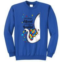 Elephant Mom Autism Awareness Colorful Puzzle Pieces Gift Tall Sweatshirt