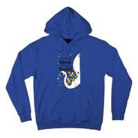 Elephant Mom Autism Awareness Colorful Puzzle Pieces Gift Tall Hoodie