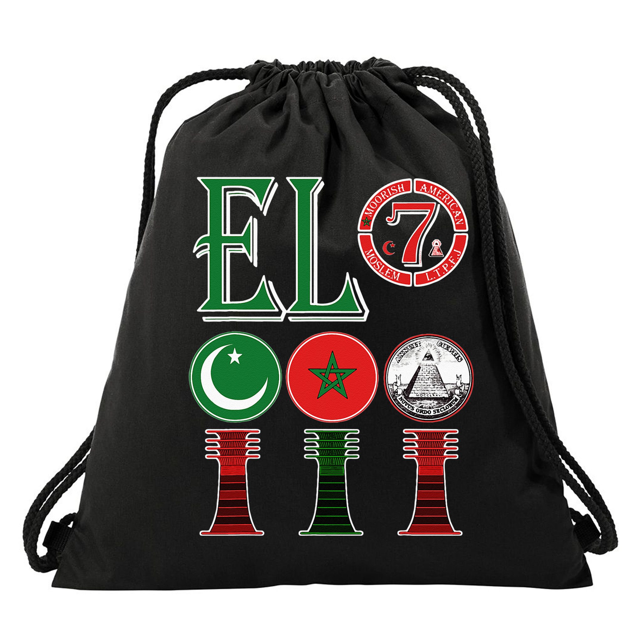 El Moorish American Clothing Drawstring Bag