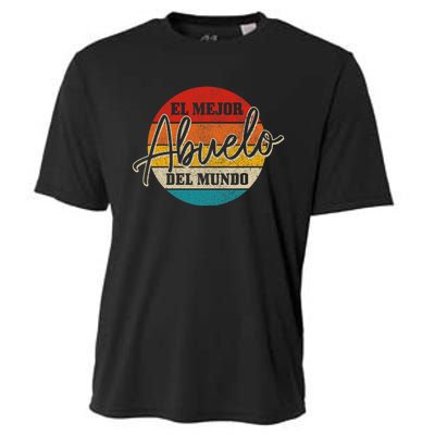 El Mejor Abuelo Del Mundo Vintage Fathers Day Dia Del Padre Cooling Performance Crew T-Shirt