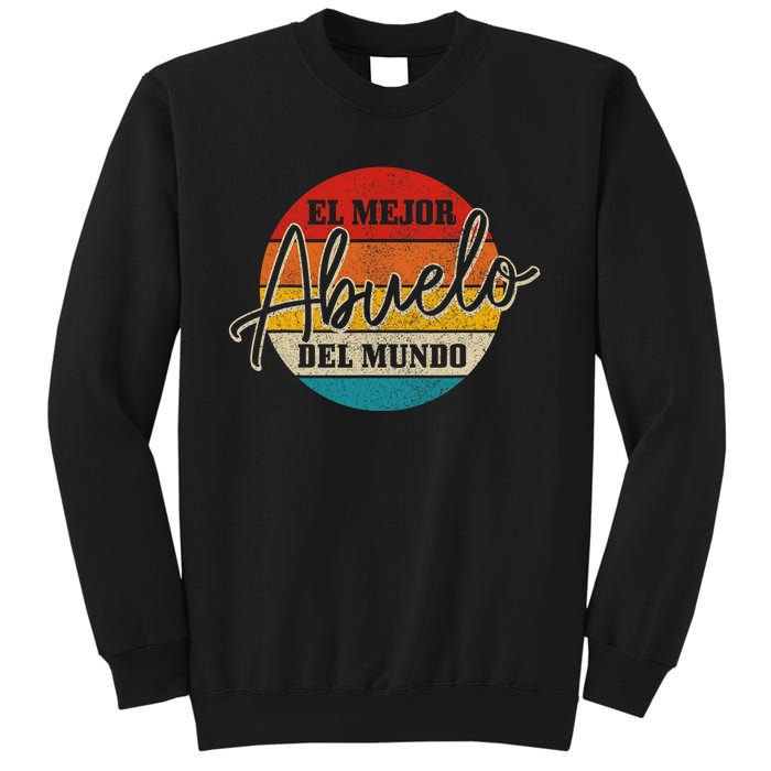 El Mejor Abuelo Del Mundo Vintage Fathers Day Dia Del Padre Sweatshirt