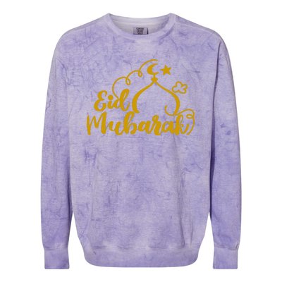 Eid Mubarak Arabic Holiday Colorblast Crewneck Sweatshirt