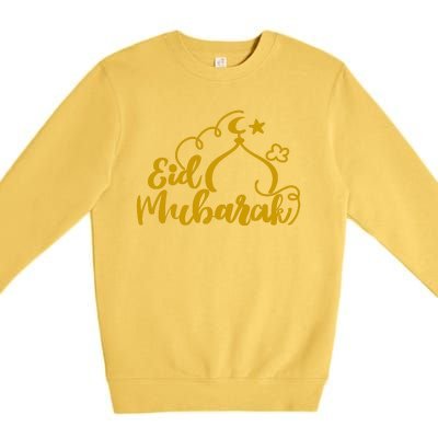 Eid Mubarak Arabic Holiday Premium Crewneck Sweatshirt