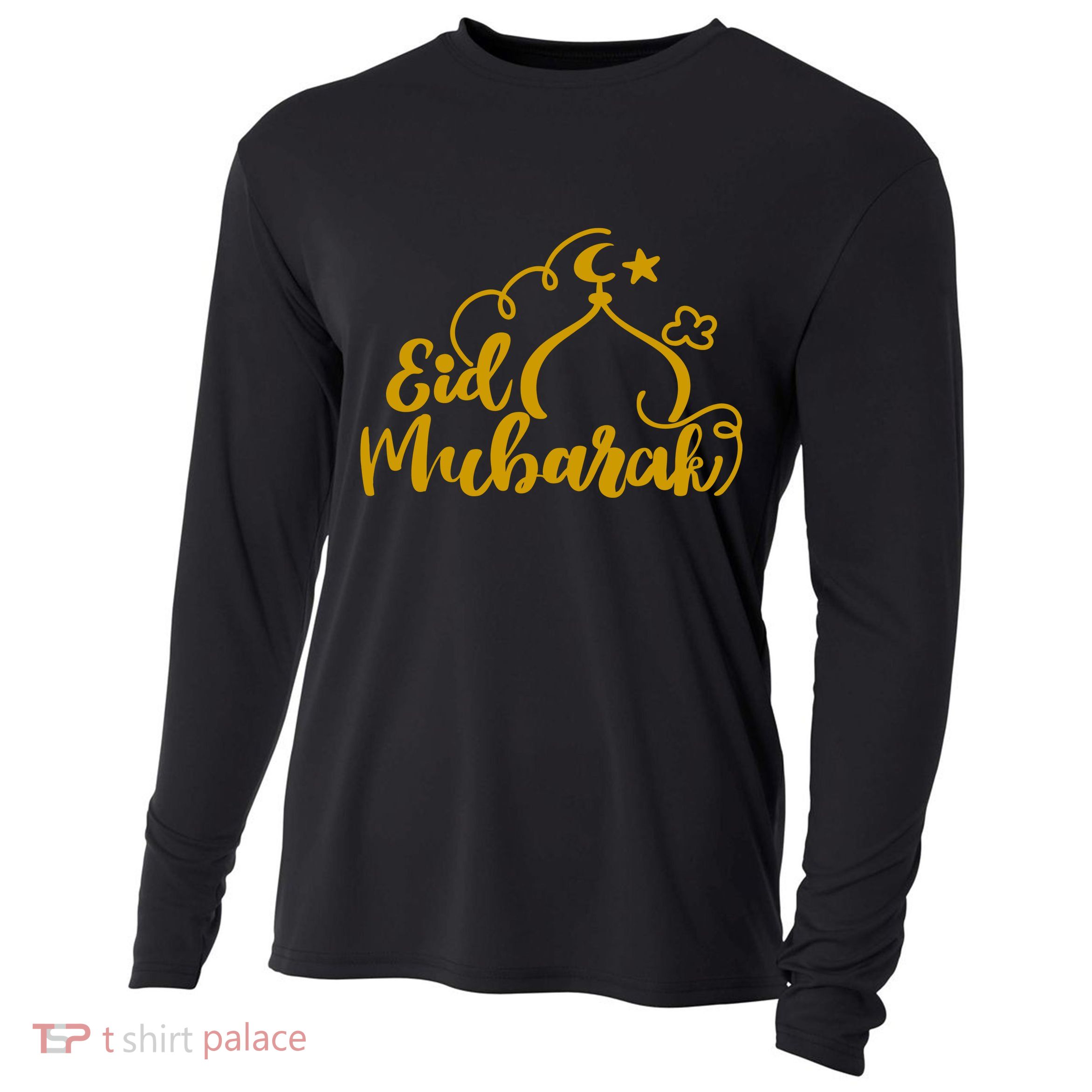 Eid Mubarak Arabic Holiday Cooling Performance Long Sleeve Crew