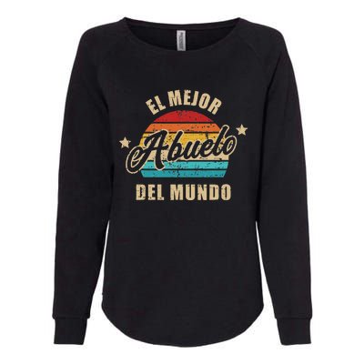 El Mejor Abuelo Del Mundo Vintage Retro Womens California Wash Sweatshirt