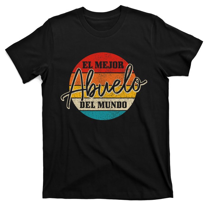 El Mejor Abuelo Del Mundo Vintage Fathers Day Dia Del Padre T-Shirt