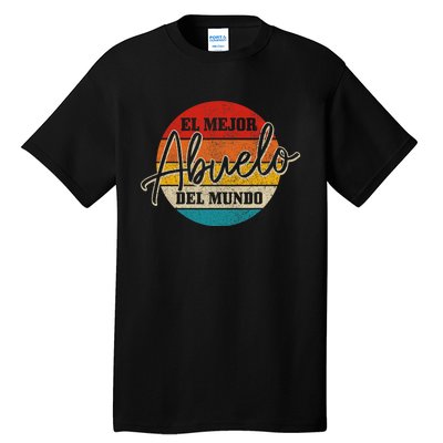 El Mejor Abuelo Del Mundo Vintage Fathers Day Dia Del Padre Tall T-Shirt