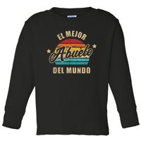 El Mejor Abuelo Del Mundo Vintage Retro Toddler Long Sleeve Shirt