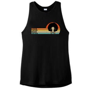 Educated Motivated African American Black Queen Melanin Gift Ladies PosiCharge Tri-Blend Wicking Tank