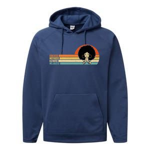 Educated Motivated African American Black Queen Melanin Gift Performance Fleece Hoodie