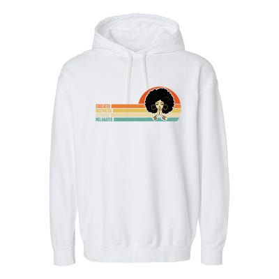 Educated Motivated African American Black Queen Melanin Gift Garment-Dyed Fleece Hoodie