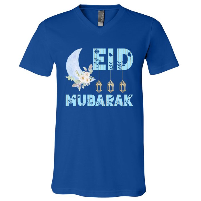 Eid Muslim Arab Clothing Cute Gift Eid Mubarak Meaningful Gift V-Neck T-Shirt